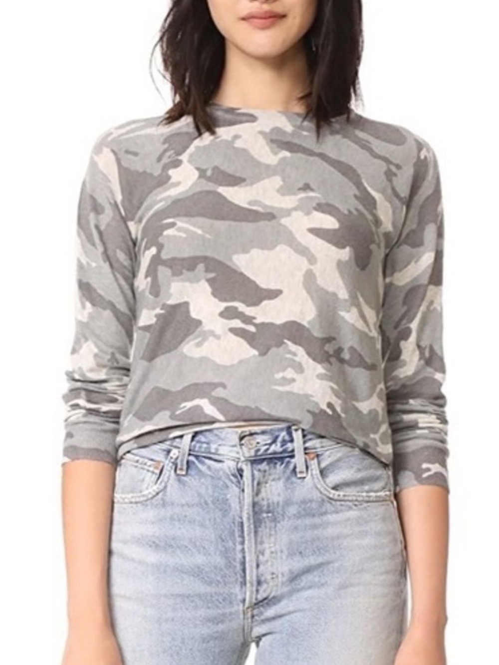 Zadig & Voltaire 
100% Cashmere 
Crisp Camou Lightweight Sweater.    14